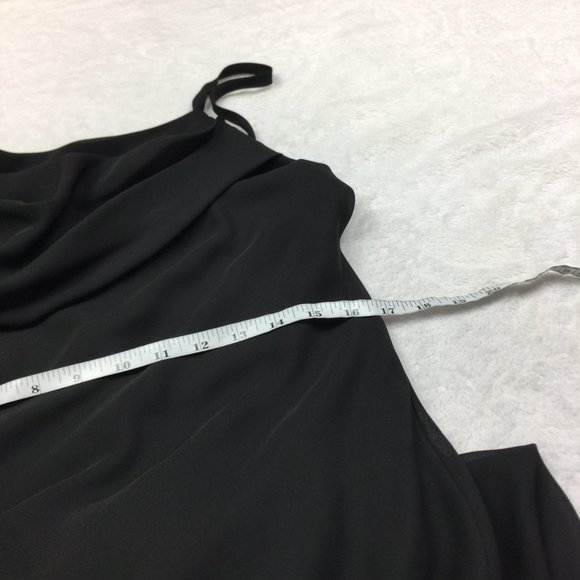 New! Karina Nites Formal Maxi Dress Sz 10 Womans Black Cowl Neck Spaghetti - Picture 8 of 15